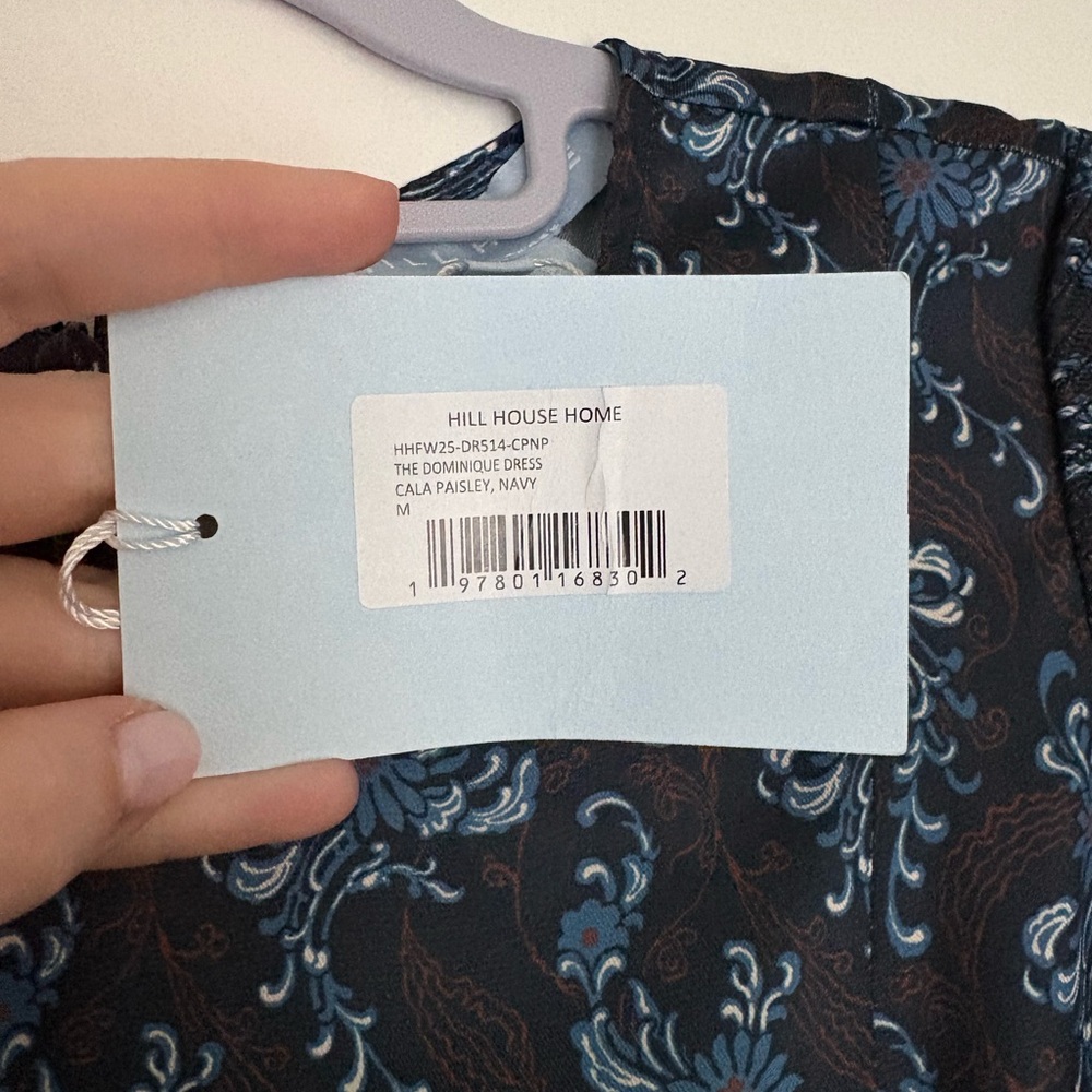 Hill House Dominique Dress - Navy Cala Paisley - Picture 4 of 4